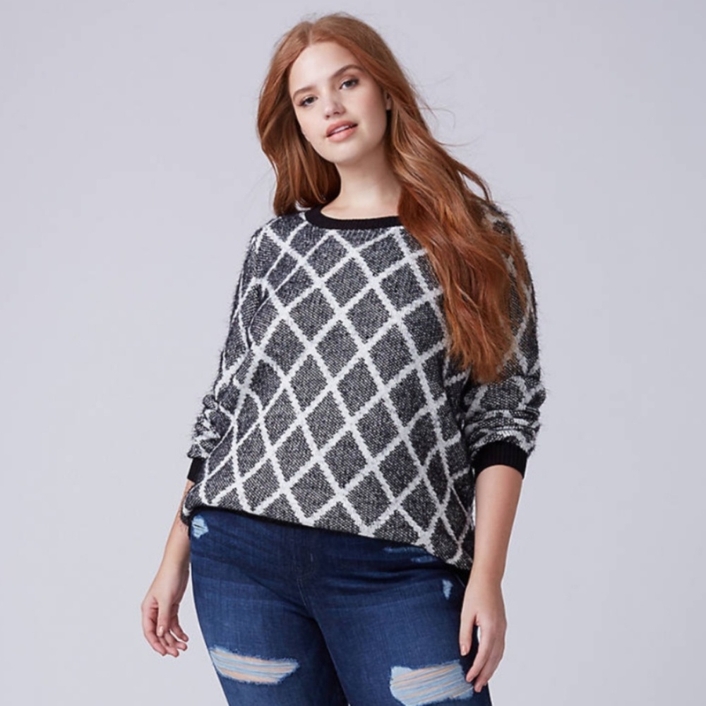 NWT-Lane Bryant Eyelash Yarn Sweater